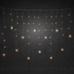 Konstsmide 4049-103 IP44 12 Lumihiutaletta Valoverho -Konstsmide Kauppa 7318300491033 2