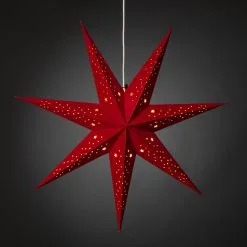 Konstsmide Kauppa 34 Konstsmide 5951-550 78cm Samet.punainen Paperitähti