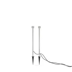 Konstsmide 7964-000 Monza Hopeanharmaa Puutarhaspotti 12V