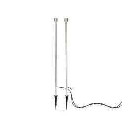 Konstsmide 7965-000 Monza Hopeanharmaa Puutarhaspotti 12V