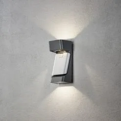 Konstsmide 7976-370 Ravenna Tummanharmaa Seinävalaisin -Konstsmide Kauppa 7318307976373 3