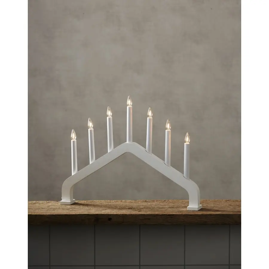 Star House 7-haarainen Valkoinen Kynttelikkö 4 Star House 7-haarainen Valkoinen Kynttelikkö - Image 2