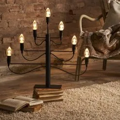 Star Milano Mattamusta Kynttelikkö -Konstsmide Kauppa 7391482031839 3