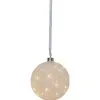 Star Glow Snow 15cm Lasipallo Led Valoilla