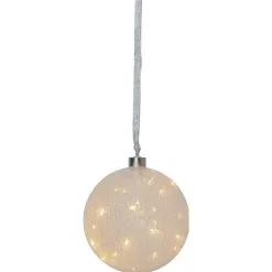 Star Glow Snow 15cm Lasipallo Led Valoilla