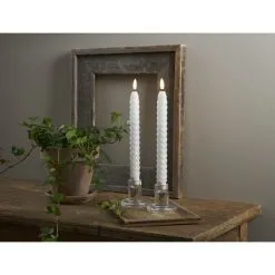 Star Flamme Swirl 2-pack Valkoinen LED-antiikkikynttilä