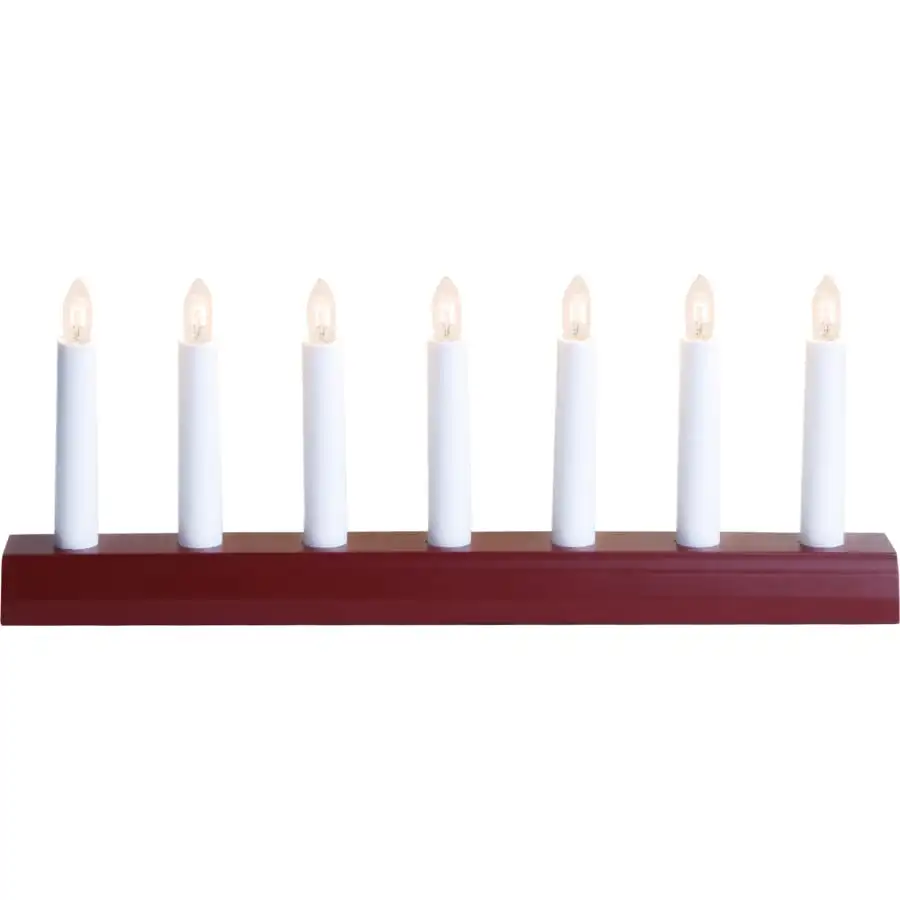 Star Ida 7-haarainen Punainen Kynttelikkö 3 Star Ida 7-haarainen Punainen Kynttelikkö