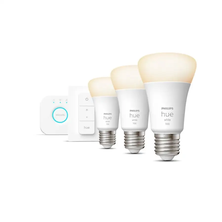 Philips Hue White E27 1055lm 9.5W 3kpl Led-älylamppu Aloituspakkaus 4 Philips Hue White E27 1055lm 9.5W 3kpl Led-älylamppu Aloituspakkaus - Image 2