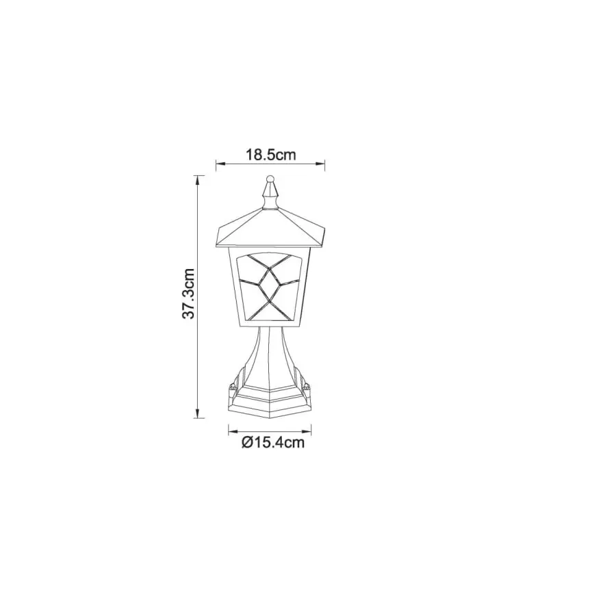 Globo Atlanta 37,5cm Pylväsvalaisin 4 Globo Atlanta 37,5cm Pylväsvalaisin - Image 2