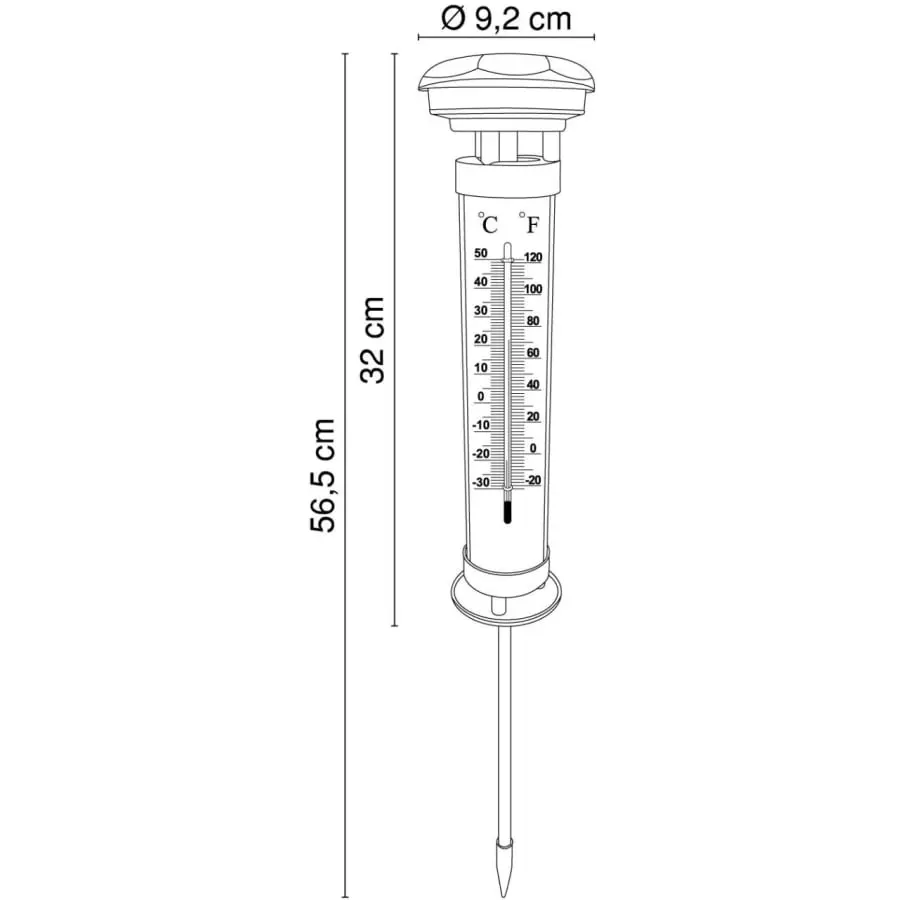Globo LED Lämpömittari Solarvalaisin 5 Globo LED Lämpömittari Solarvalaisin - Image 3