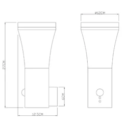 Globo Alido Liiketunnistimella Ulkoseinävalaisin -Konstsmide Kauppa 9007371312108 3