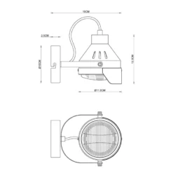 Globo Gilly Spottiseinävalaisin -Konstsmide Kauppa 9007371375547 5