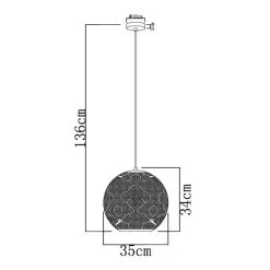 Globo Brandon Ø35 Riippuvalaisin -Konstsmide Kauppa 9007371379804 2