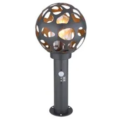 Globo Hilario 45cm Liiketunnistimella Ulkopylväsvalaisin